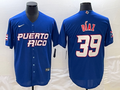 Men's 2023 World Baseball Classic #39 Edwin Diaz Puerto Rico Blue jersey