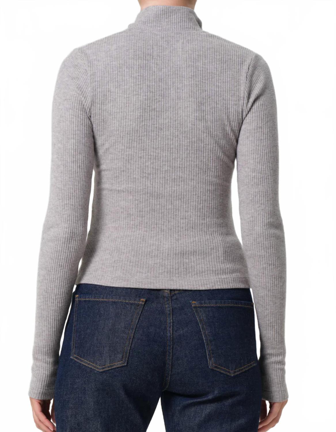 Women's Zip Cardigan In Heather Grey