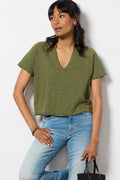 Women's Split Neck T-Shirt