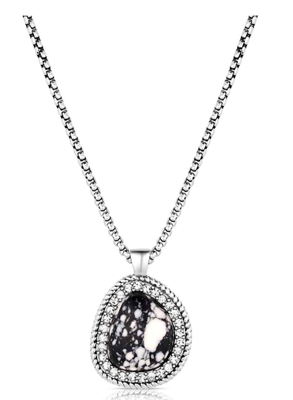 Women's Dark Necklace In Silver/storm