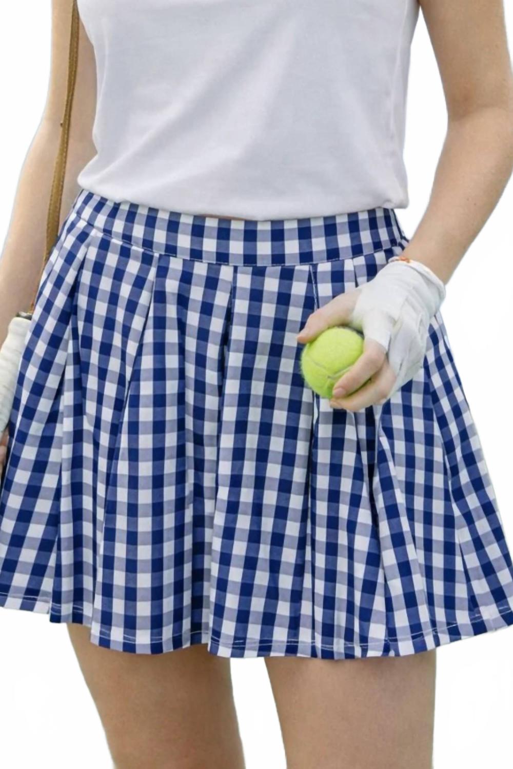 Caryn Pleated Skort In Royal
