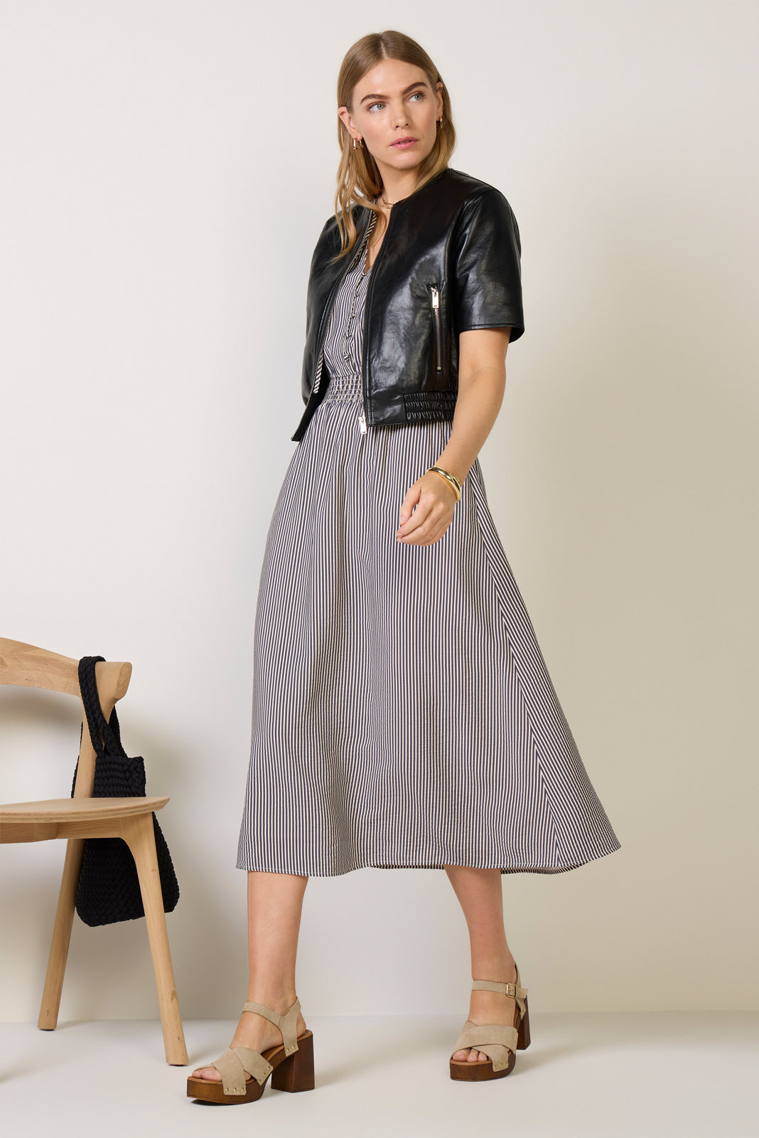 Women's Mina Stripe Midi Dress