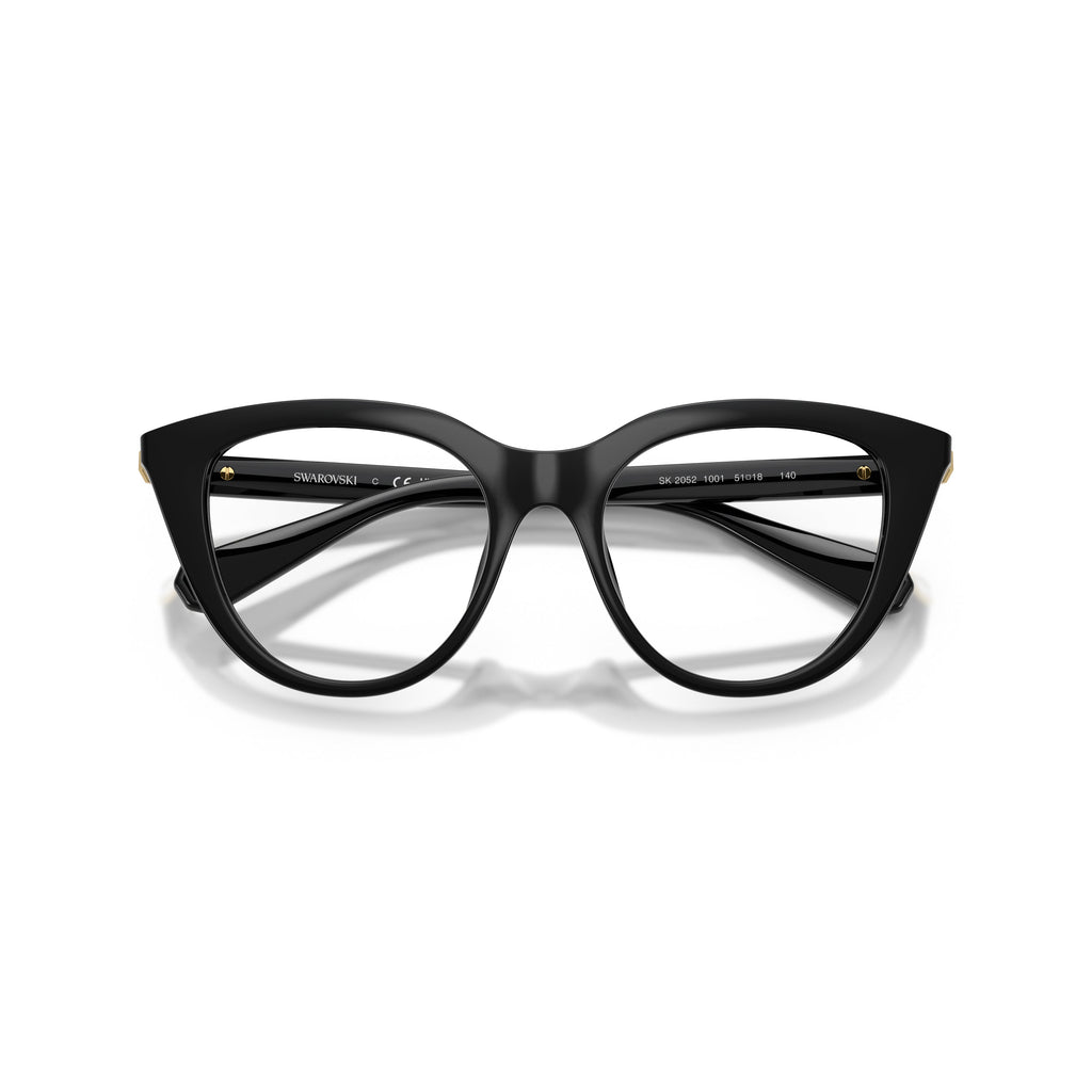0Sk2052 Bold Cat-Eye Eyeglasses with Gold Accents