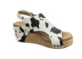 Women's Carley Cow Smooth Wedge Sandals In Multi