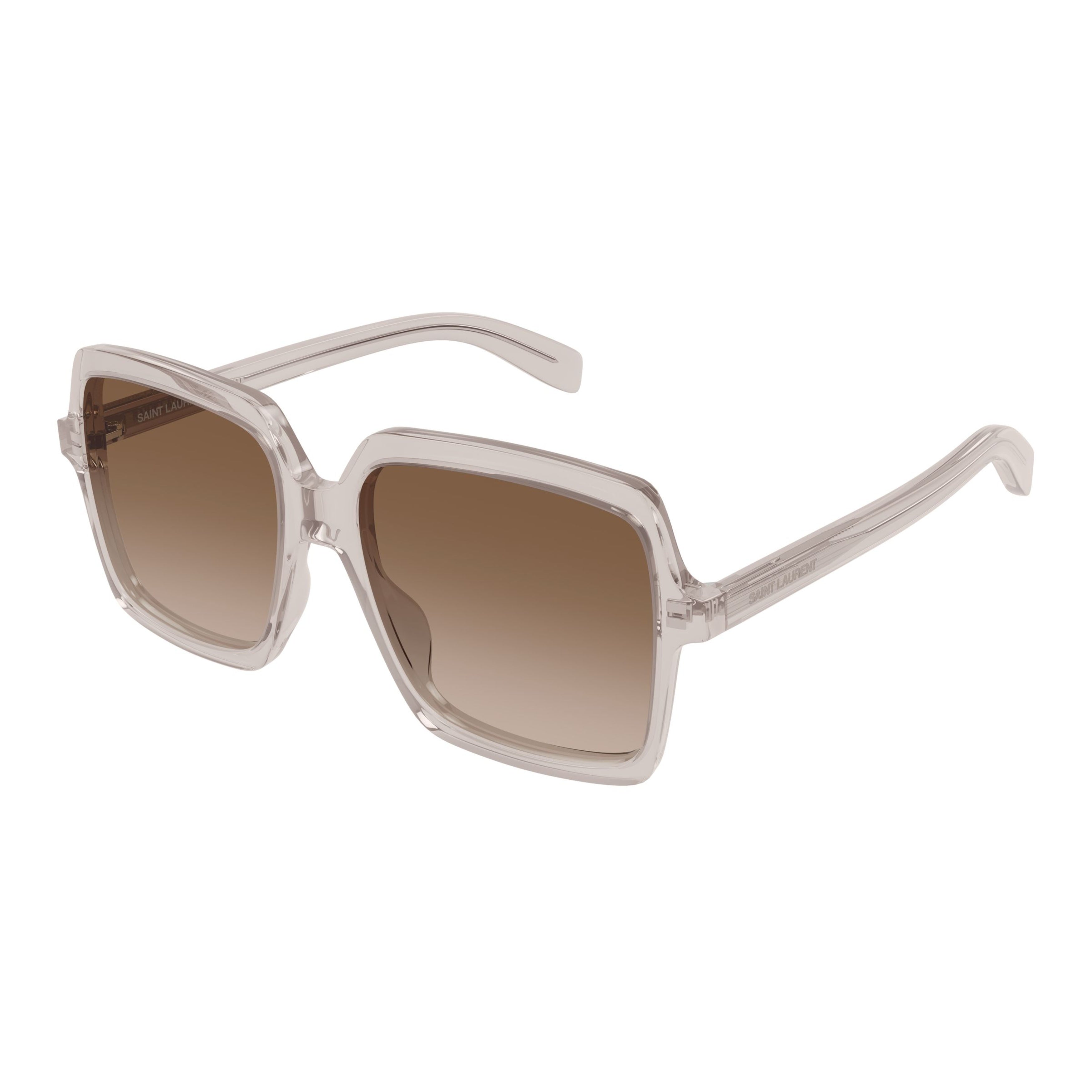 Oversized Square Sunglasses In Translucent Recycled Acetate