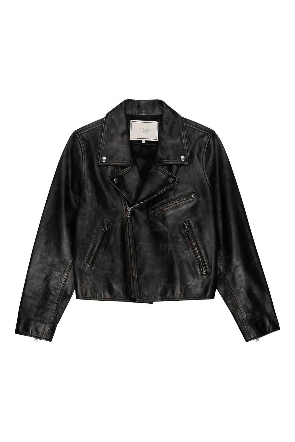Perfect Leather Jacket In Worn Black