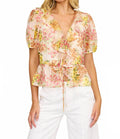 Bee Ruffle Top In Multi Floral