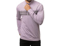 Fleeced 1/4 Zip Top In Heather Arctic Dusk