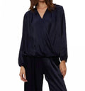 Vita Surplice Top In Navy
