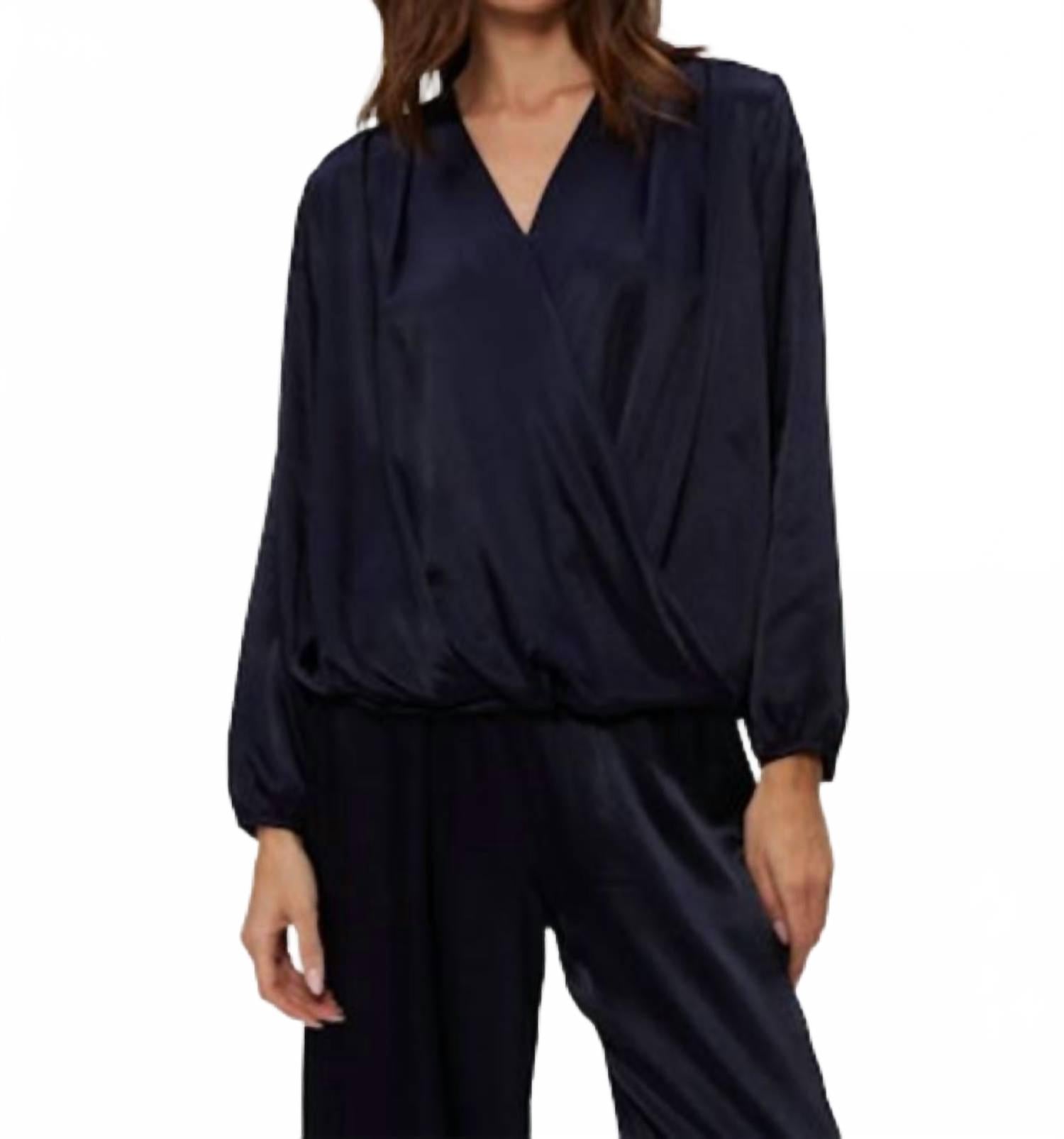 Vita Surplice Top In Navy
