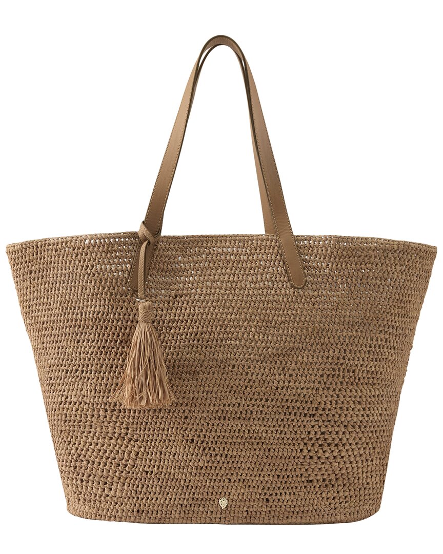 Helen Kaminski Dana Raffia & Leather Bag