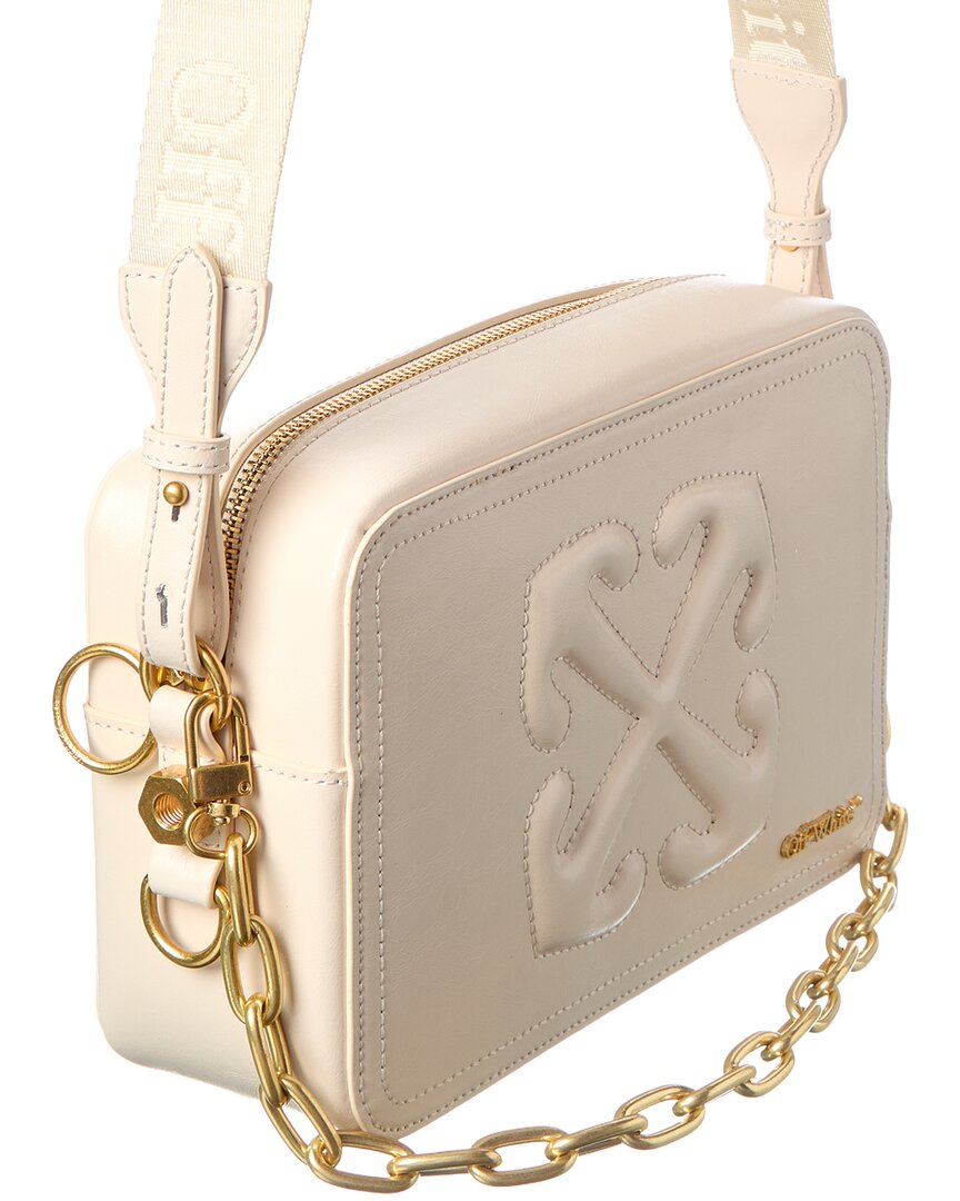Off-White Medium Leather Camera Bag
