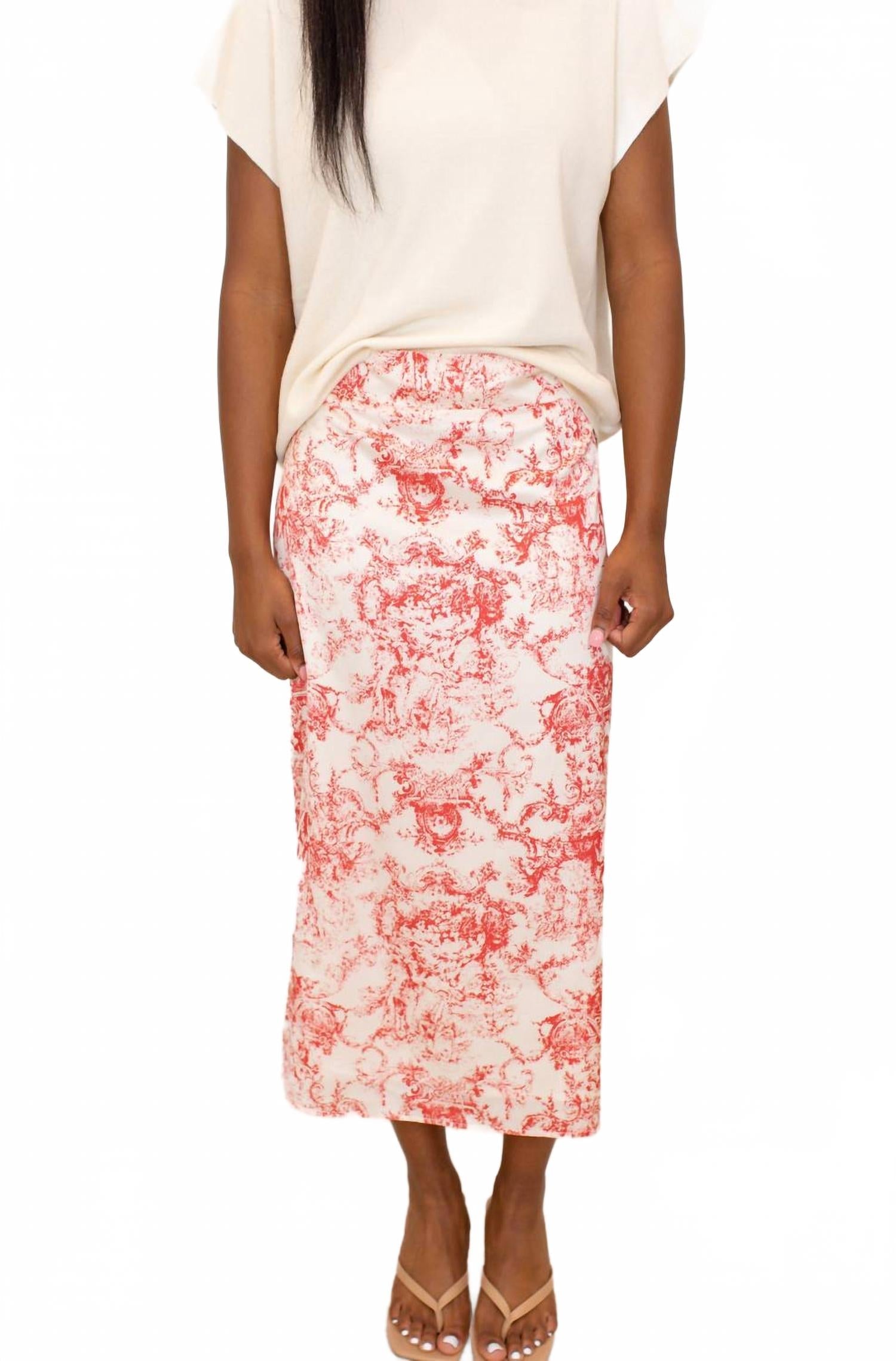 Jareth Midi Skirt In Red