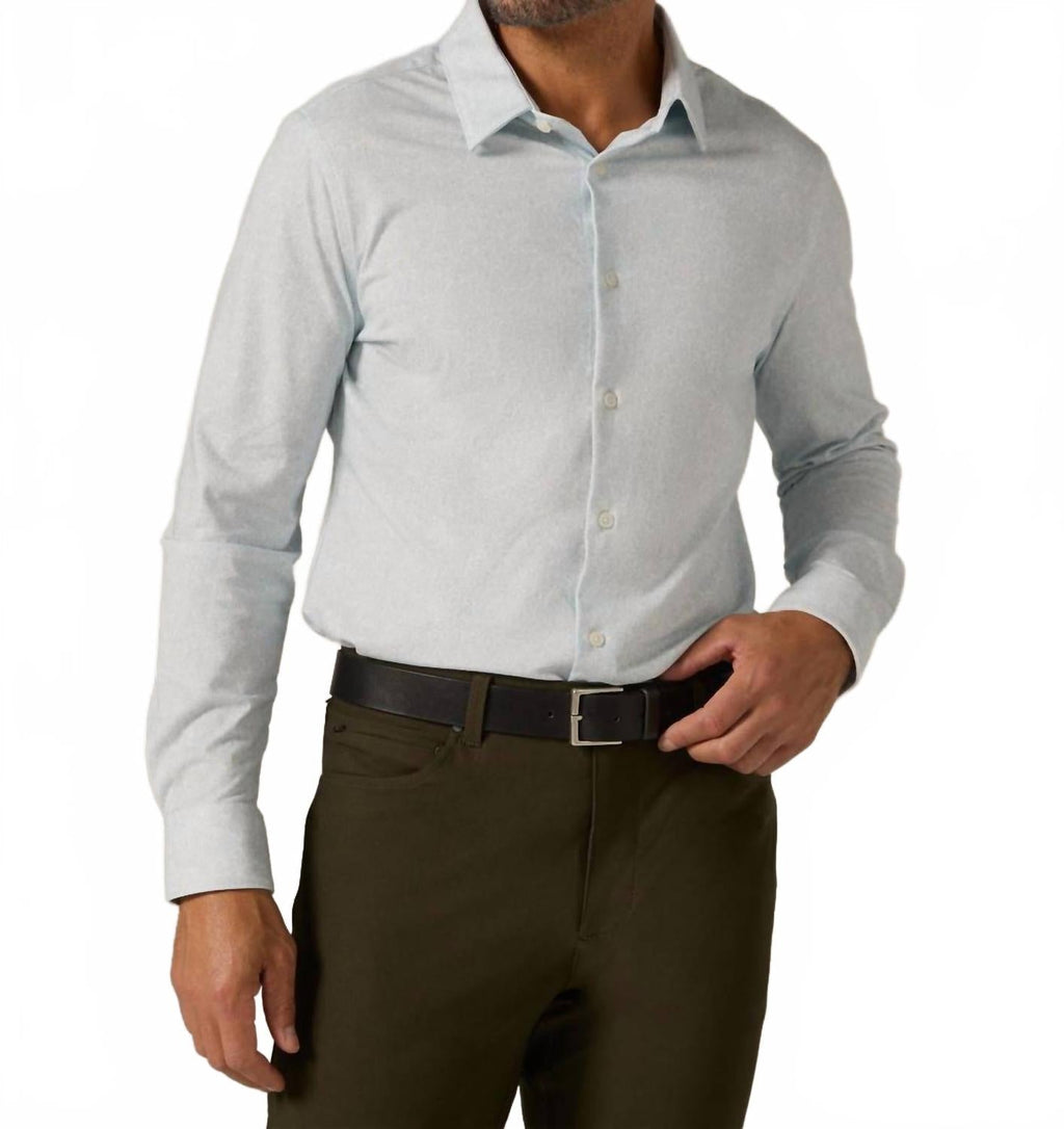 Monty Long Sleeve Shirt Top In Light Blue