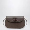 Gucci Small Shoulder Bag In Dark Taupe Leather With Bamboo Closure Women