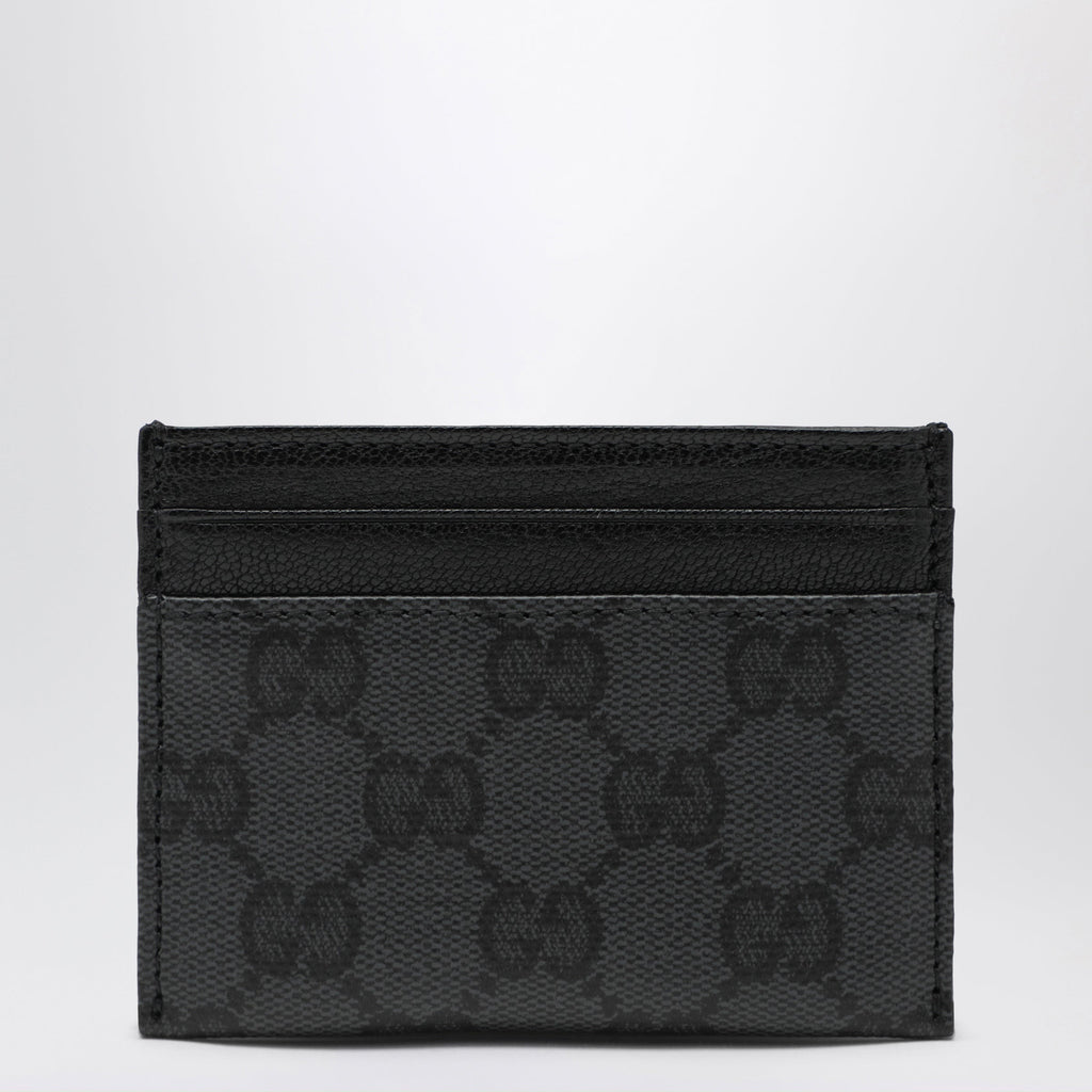 Gucci Essence Classic Card Holder In Black Gg Canvas Men