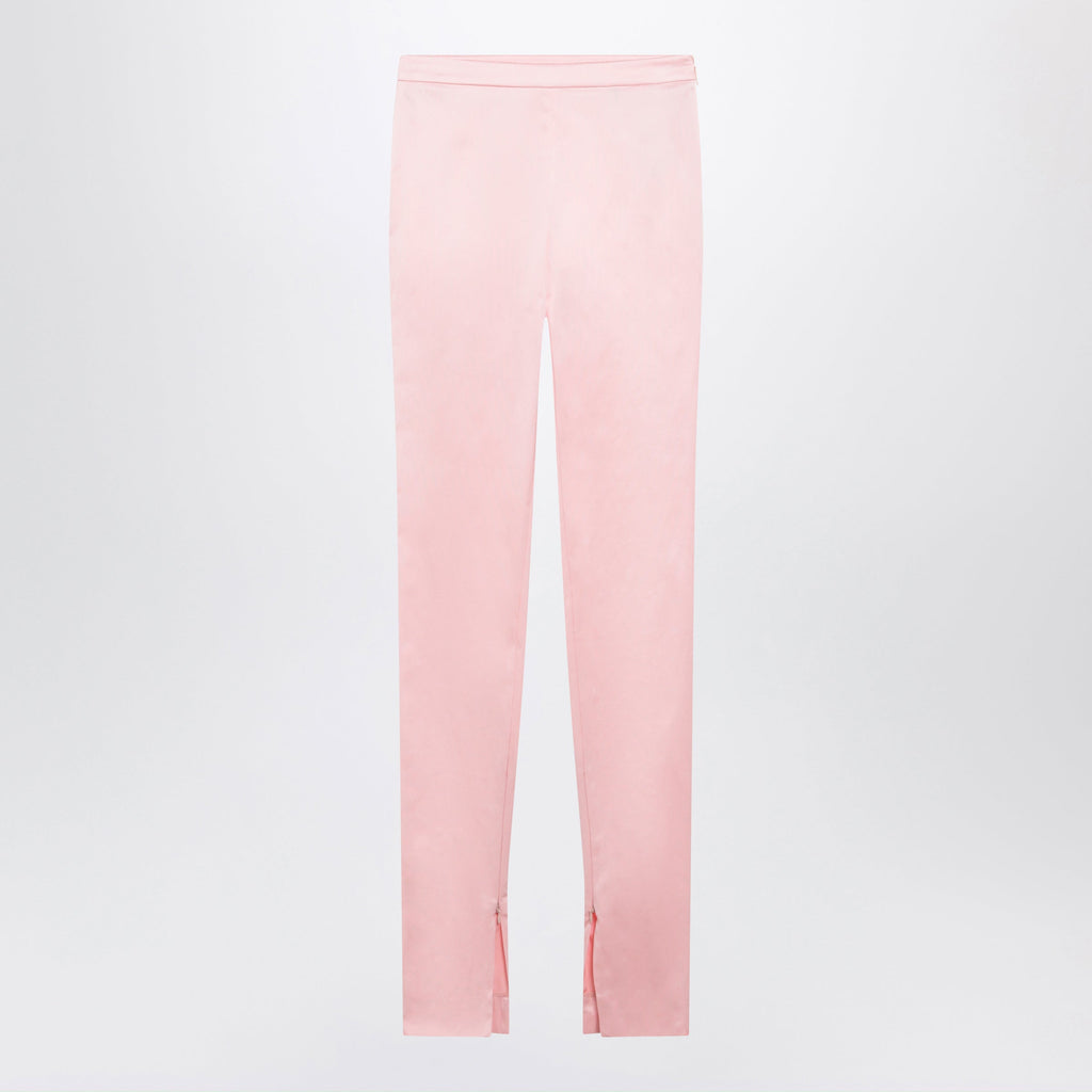 Gucci Pink Stretch Silk Faille Leggings Women