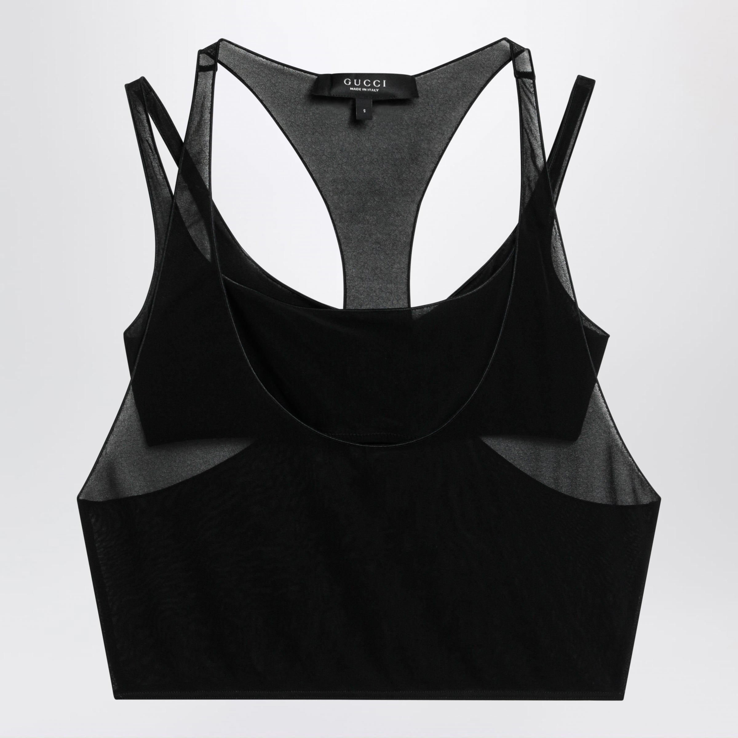 Gucci Black Lightweight Crãªpe Jersey Bralette Set Women