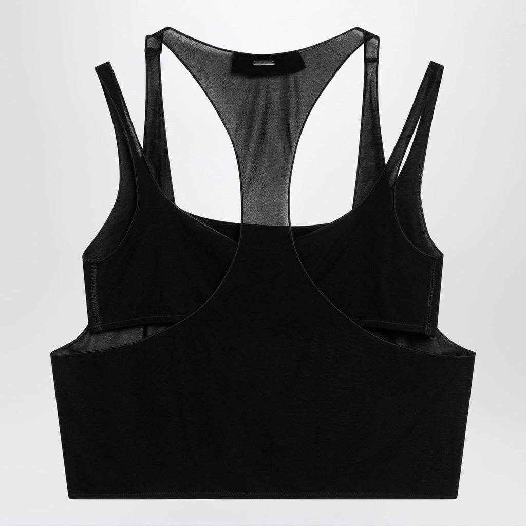 Gucci Black Lightweight Crãªpe Jersey Bralette Set Women