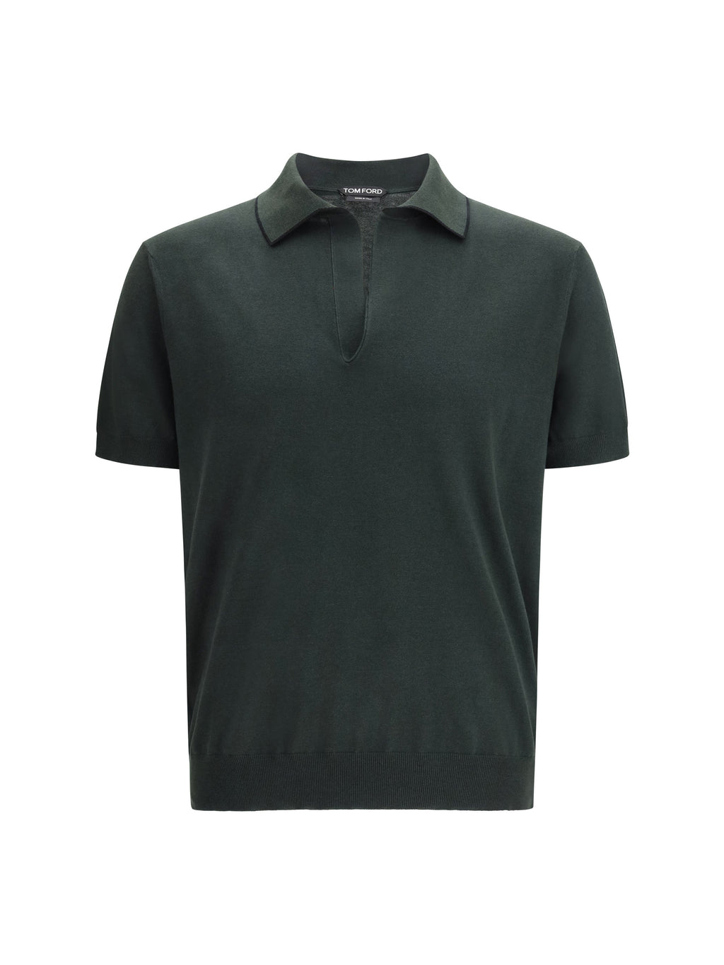 Tom Ford Men Cotton And Silk Blend Polo Shirt