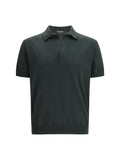 Tom Ford Men Cotton And Silk Blend Polo Shirt