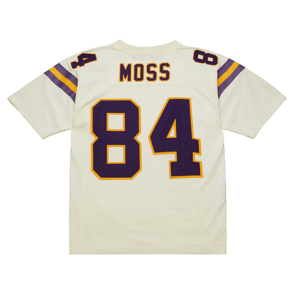 Minnesota Vikings Randy Moss Mitchell & Ness Cream Chainstitch Legacy Jersey