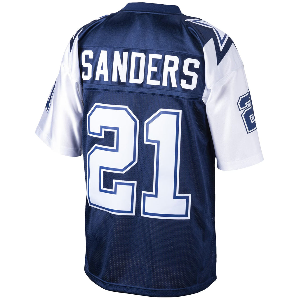 Dallas Cowboys Deion Sanders Mitchell & Ness Navy Big & Tall 1995 Retired Player Replica Jersey