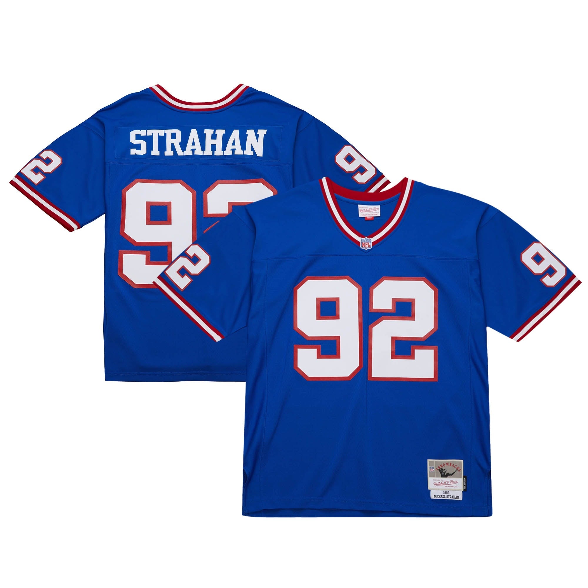 New York Giants Michael Strahan Mitchell & Ness Royal 1993 Legacy Replica Jersey