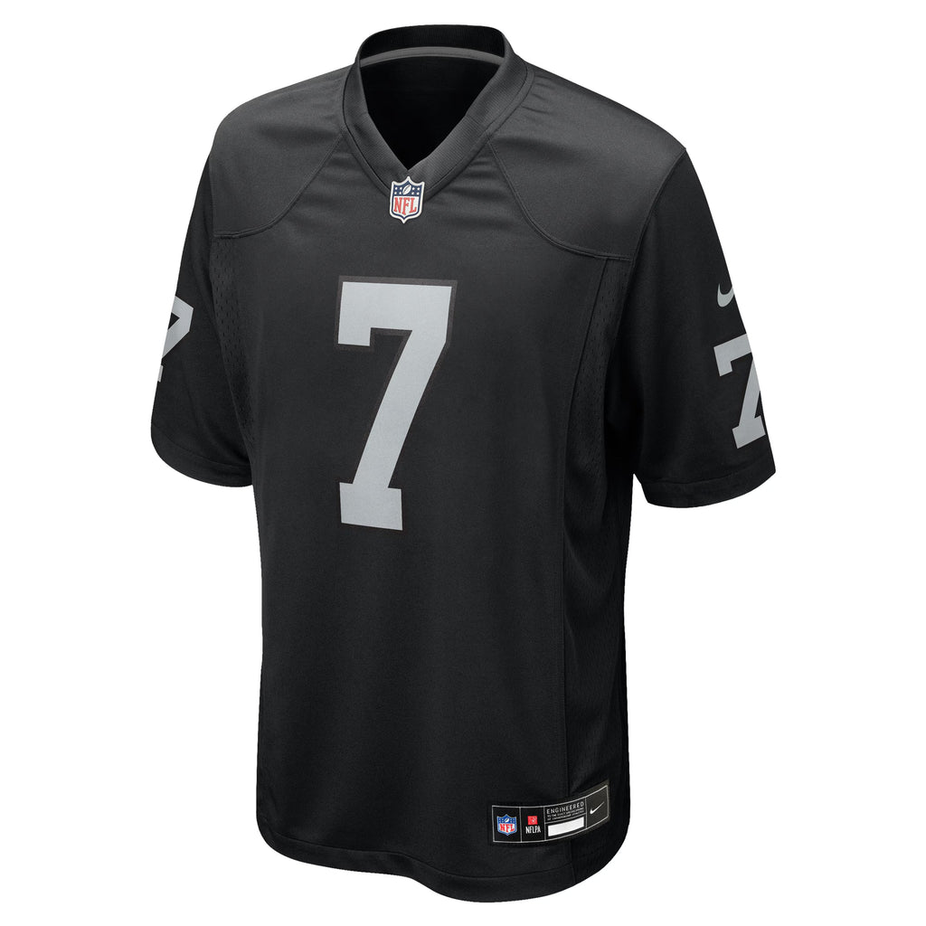 Las Vegas Raiders Geno Smith Black Game Player Jersey