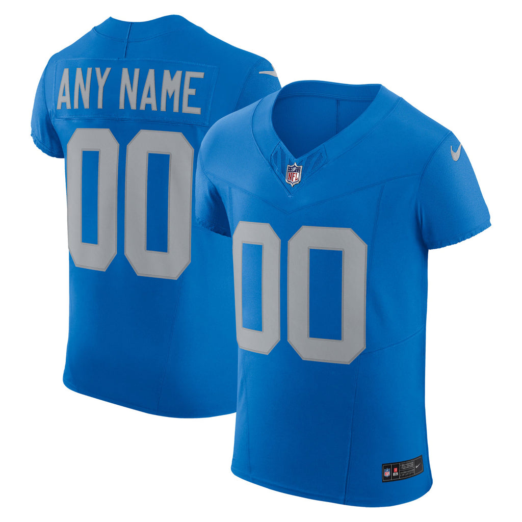 Detroit Lions Blue Alternate Vapor F.U.S.E. Elite Custom Jersey