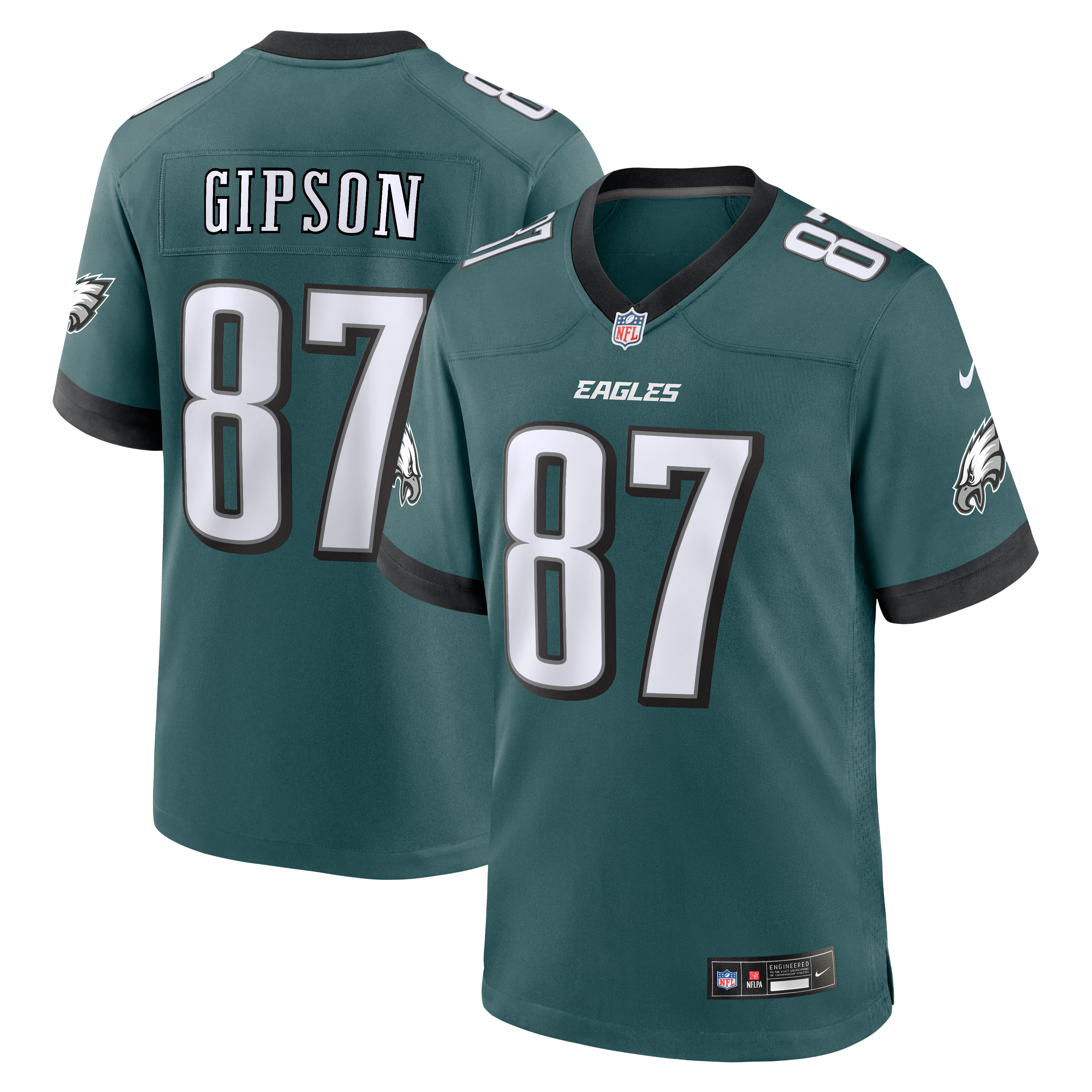 Philadelphia Eagles Xavier Gipson Midnight Green Team Game Jersey