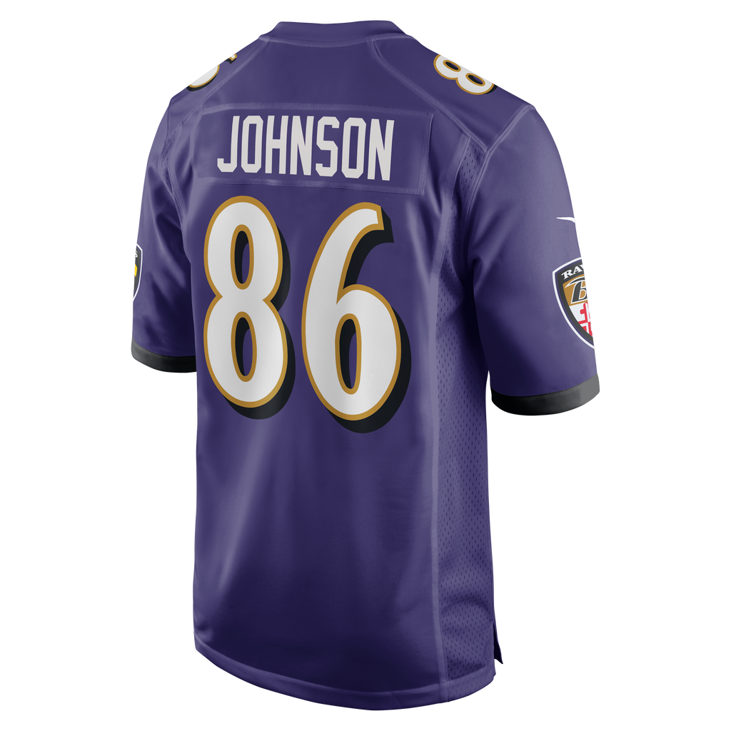 Baltimore Ravens Cornelius Johnson Purple Team Game Jersey