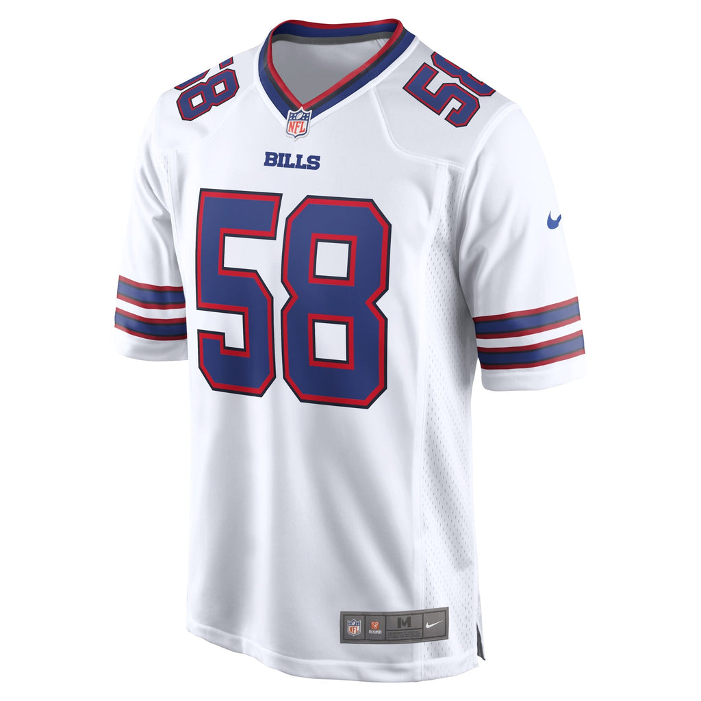 Buffalo Bills Matt Milano White Away Game Player Jersey