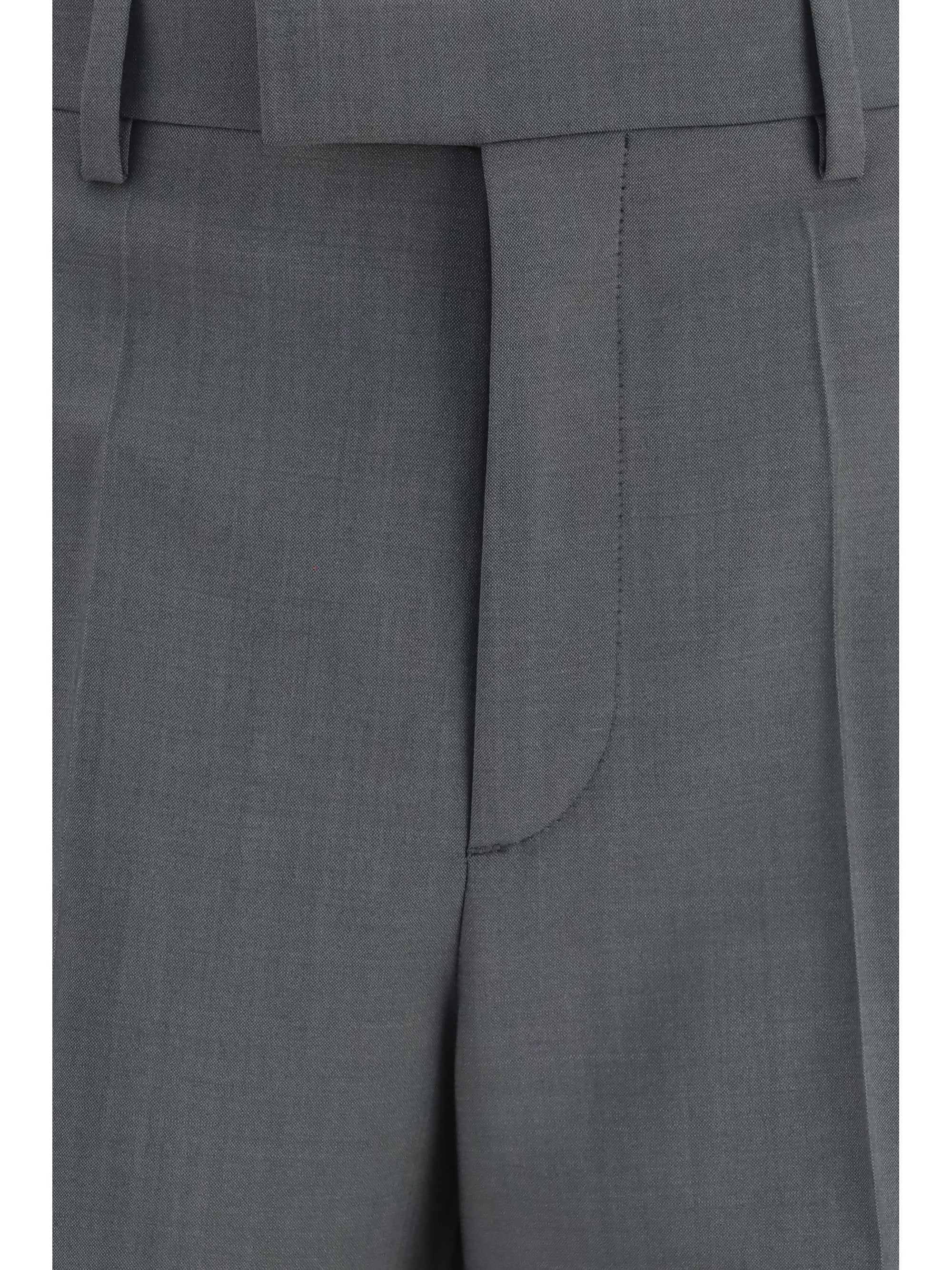 Valentino Men Wool And Mohair Tailored Pants