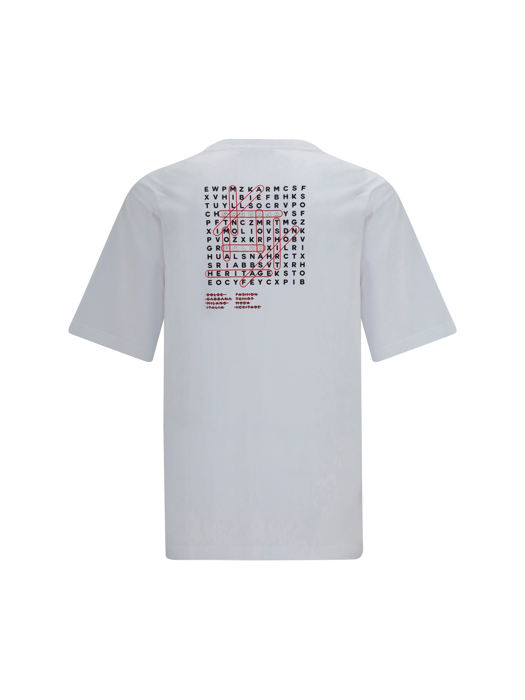 Dolce & Gabbana Men Cotton T-Shirt With Back Print