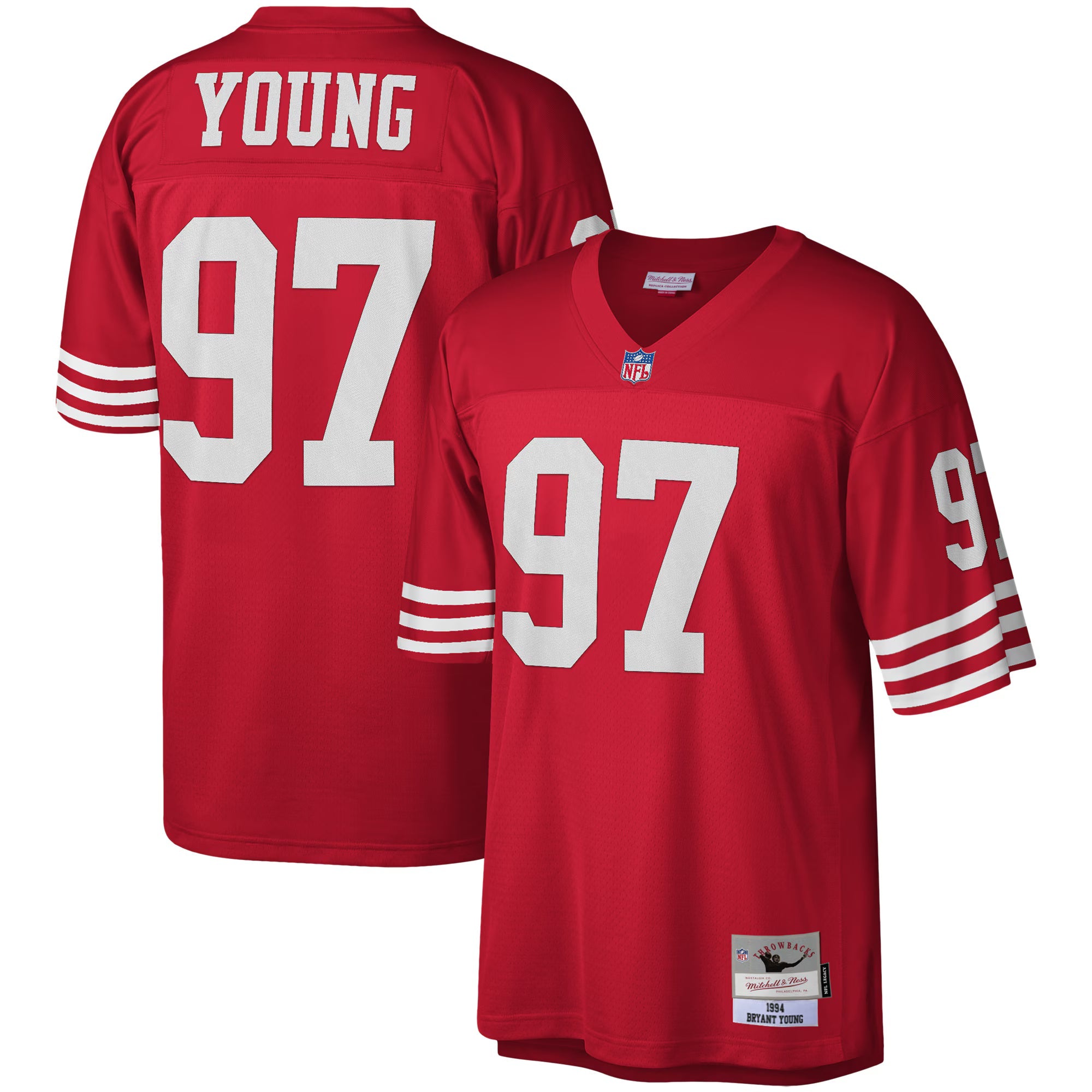 San Francisco 49ers Bryant Young Mitchell & Ness Scarlet Legacy Replica Jersey