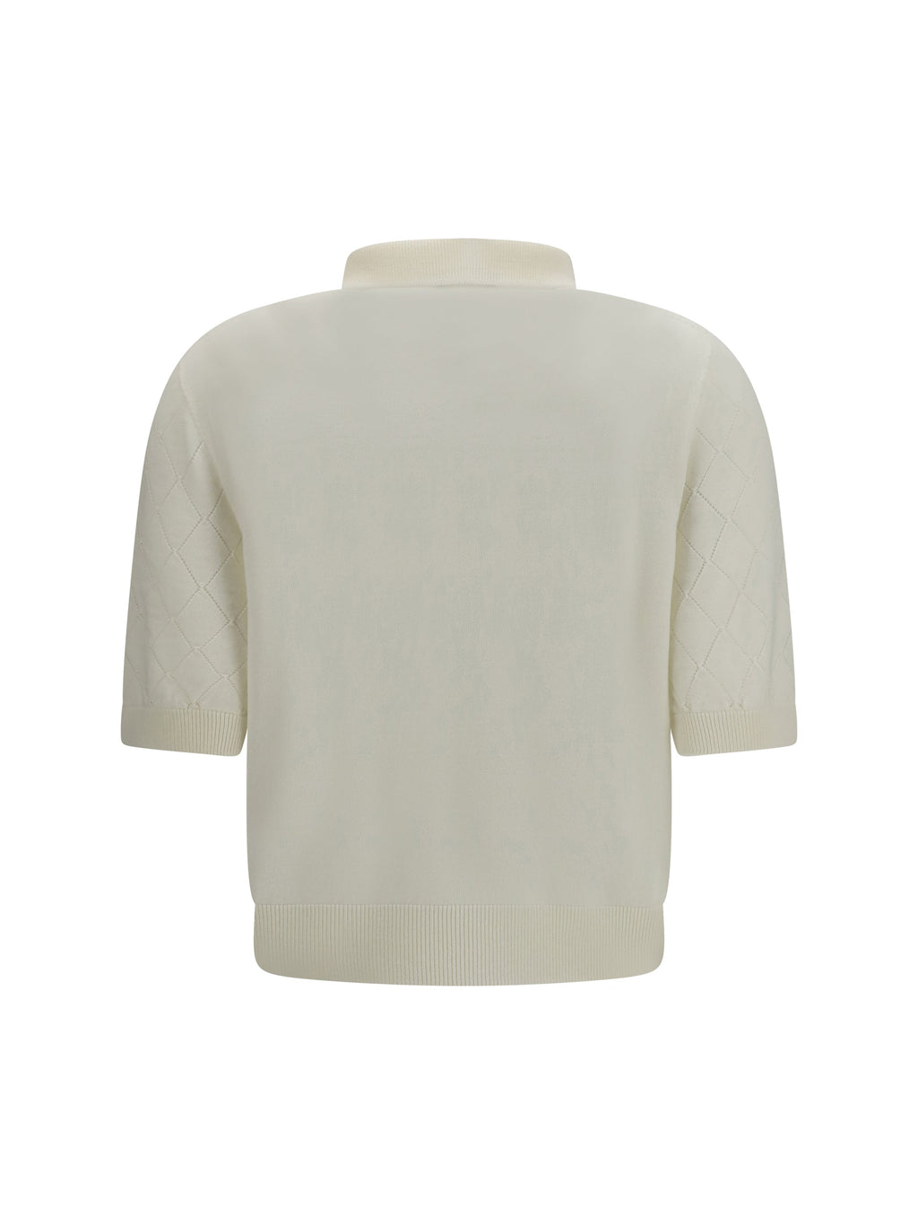 Balmain Women Wool Polo With Vintage Buttons