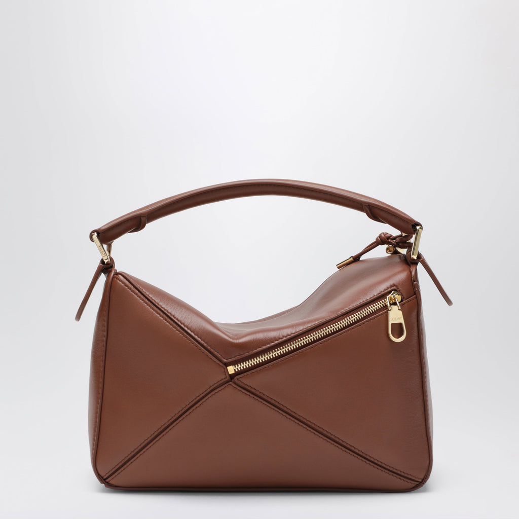 Loewe Small Puzzle Featherlight Bag In Gold Nappa Leather Women