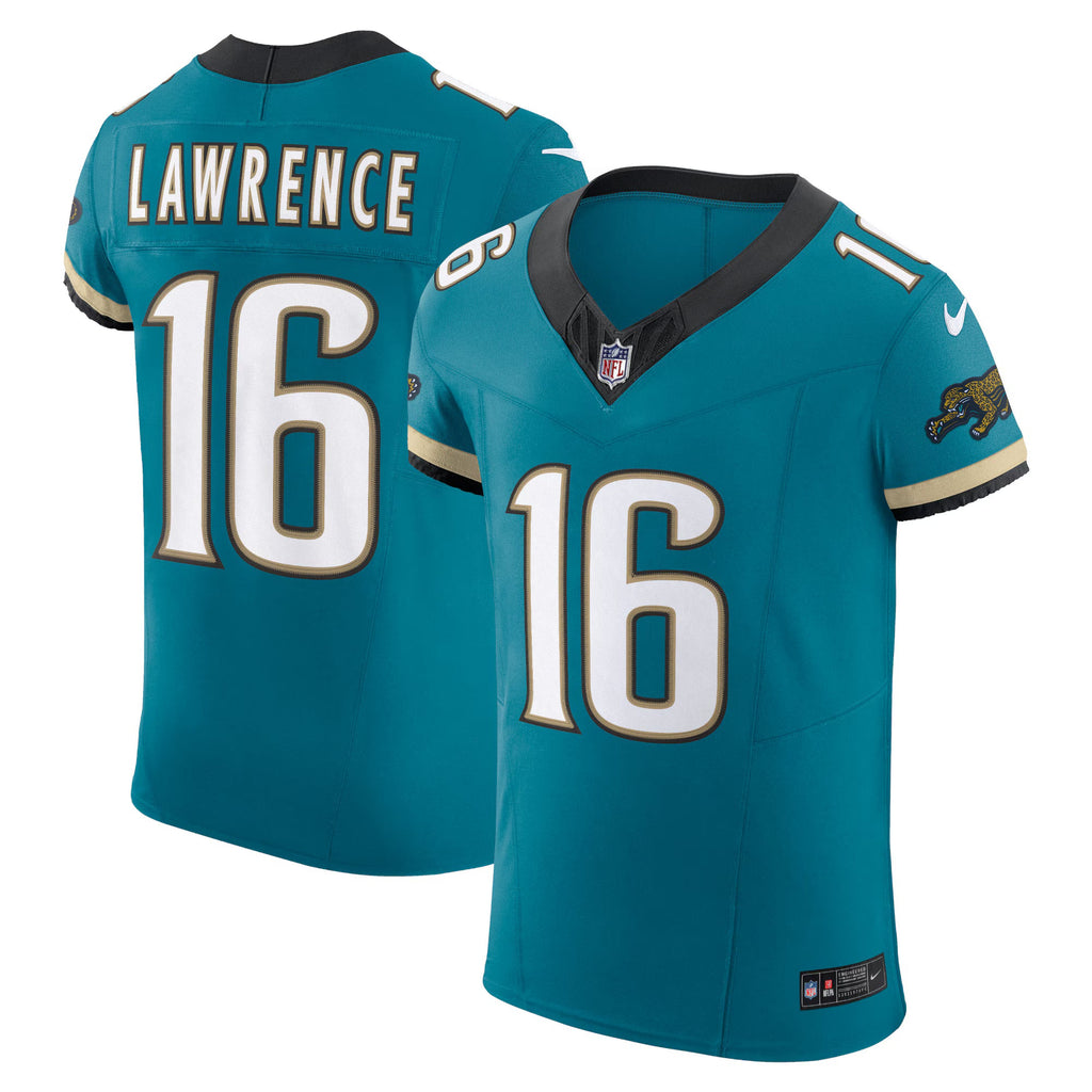 Jacksonville Jaguars Trevor Lawrence Teal Prowler Throwback Vapor F.U.S.E. Elite Jersey