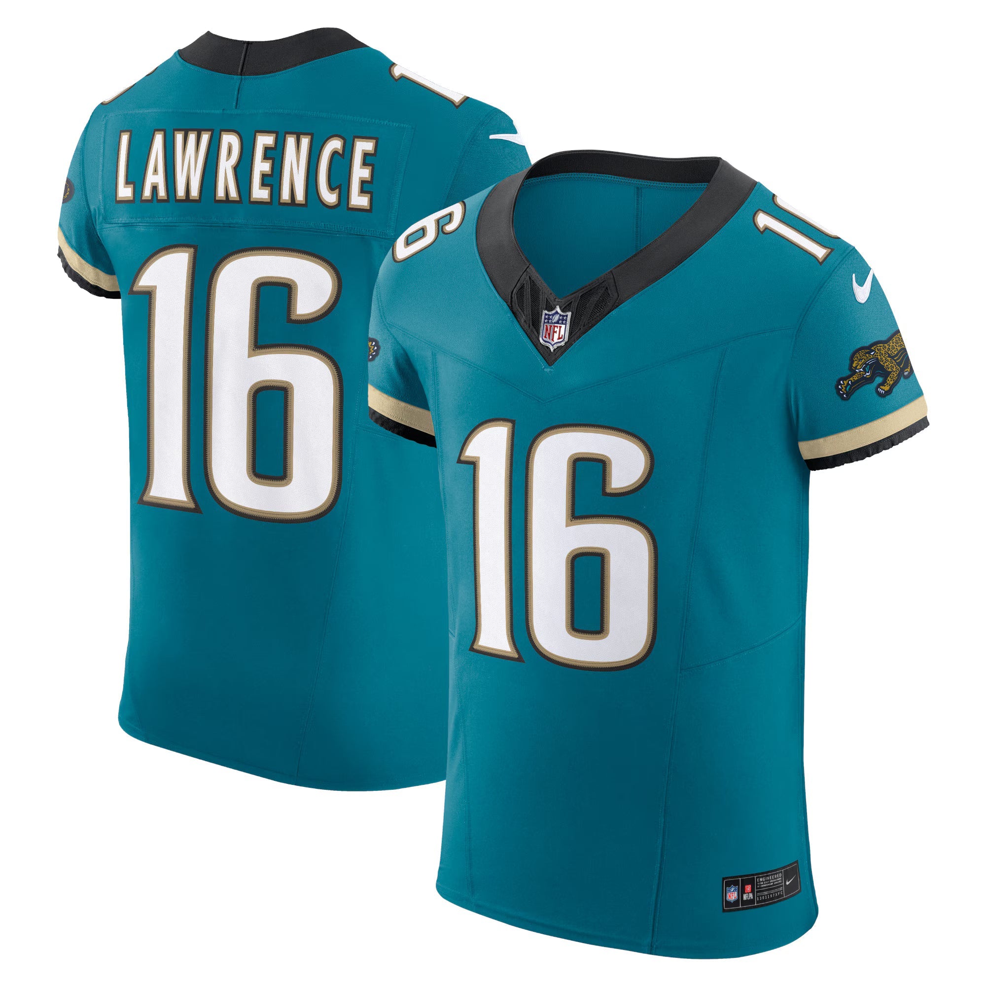 Jacksonville Jaguars Trevor Lawrence Teal Prowler Throwback Vapor F.U.S.E. Elite Jersey