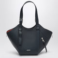 Loewe Dark Blue Layered Hammock Flip Leather Bag Women