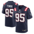 New England Patriots Khyiris Tonga Navy Team Game Jersey