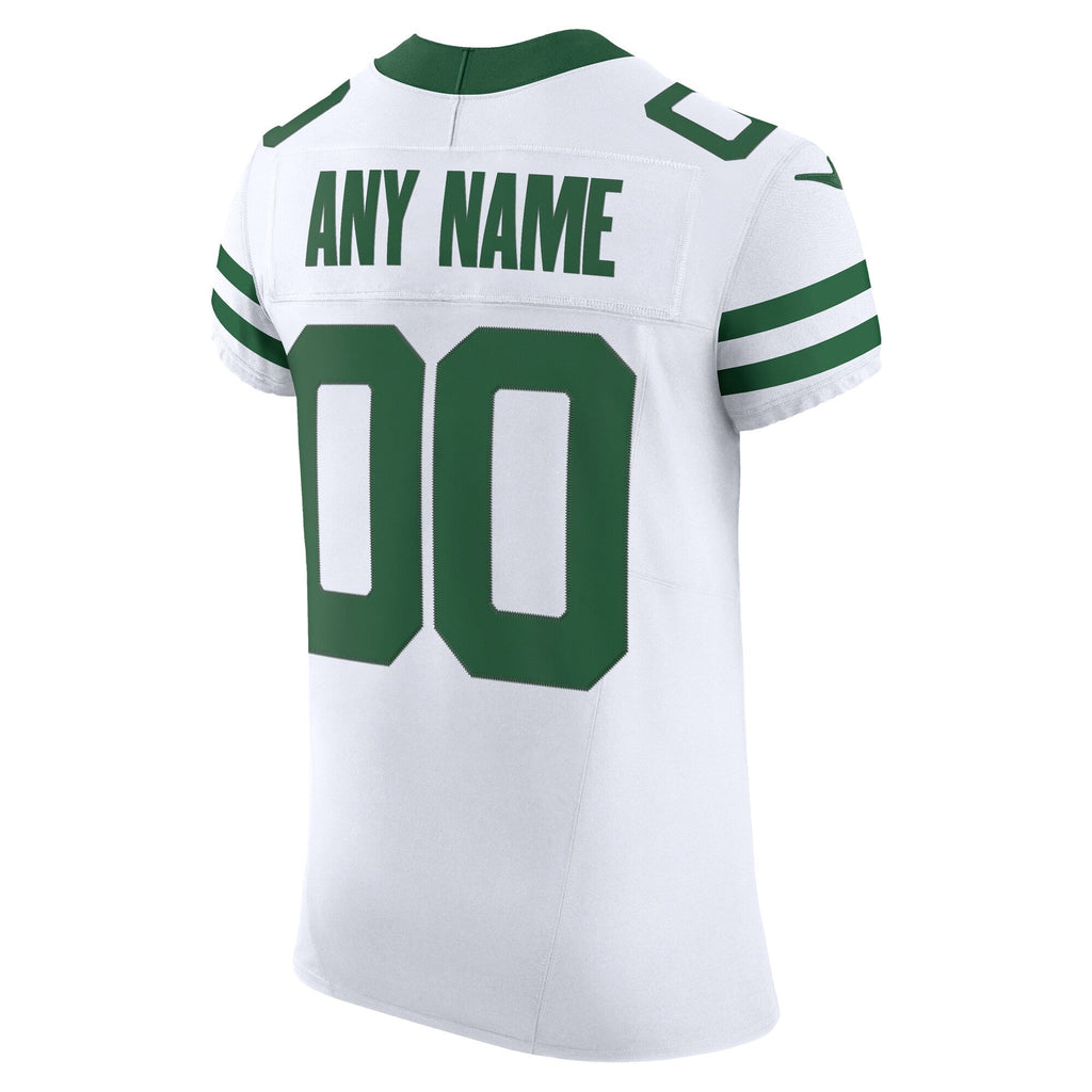 New York Jets White Vapor F.U.S.E. Elite Custom Jersey