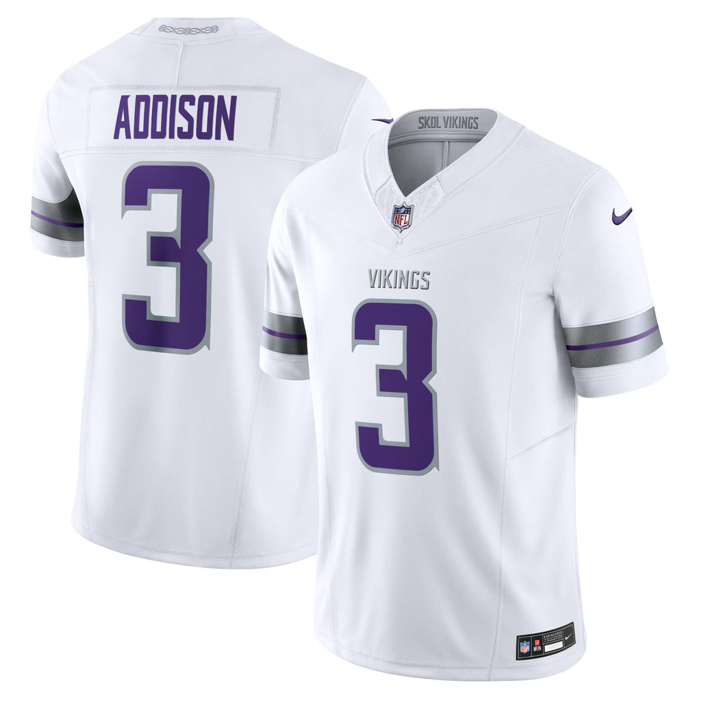 Minnesota Vikings Jordan Addison White Alternate Vapor F.U.S.E. Limited Jersey