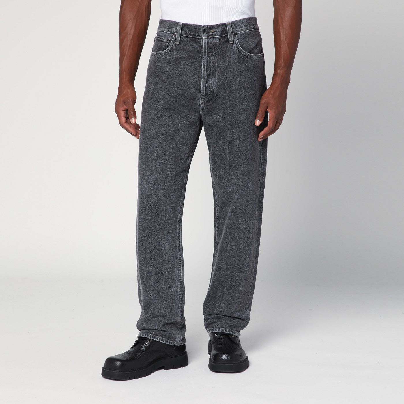 Agolde Washed-Effect Grey Jeans Men