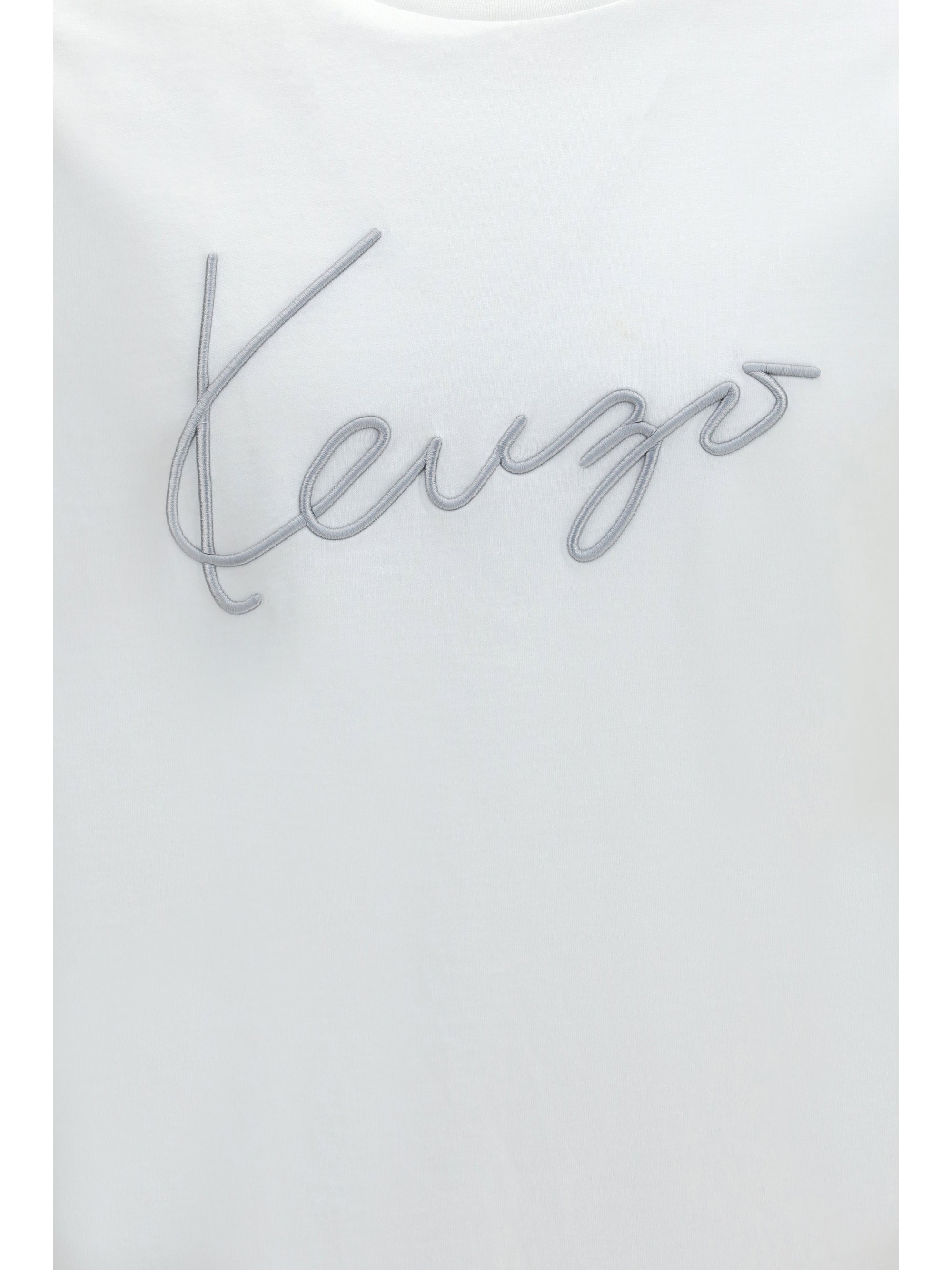 Kenzo Men Embroidered Signature Cotton T-Shirt