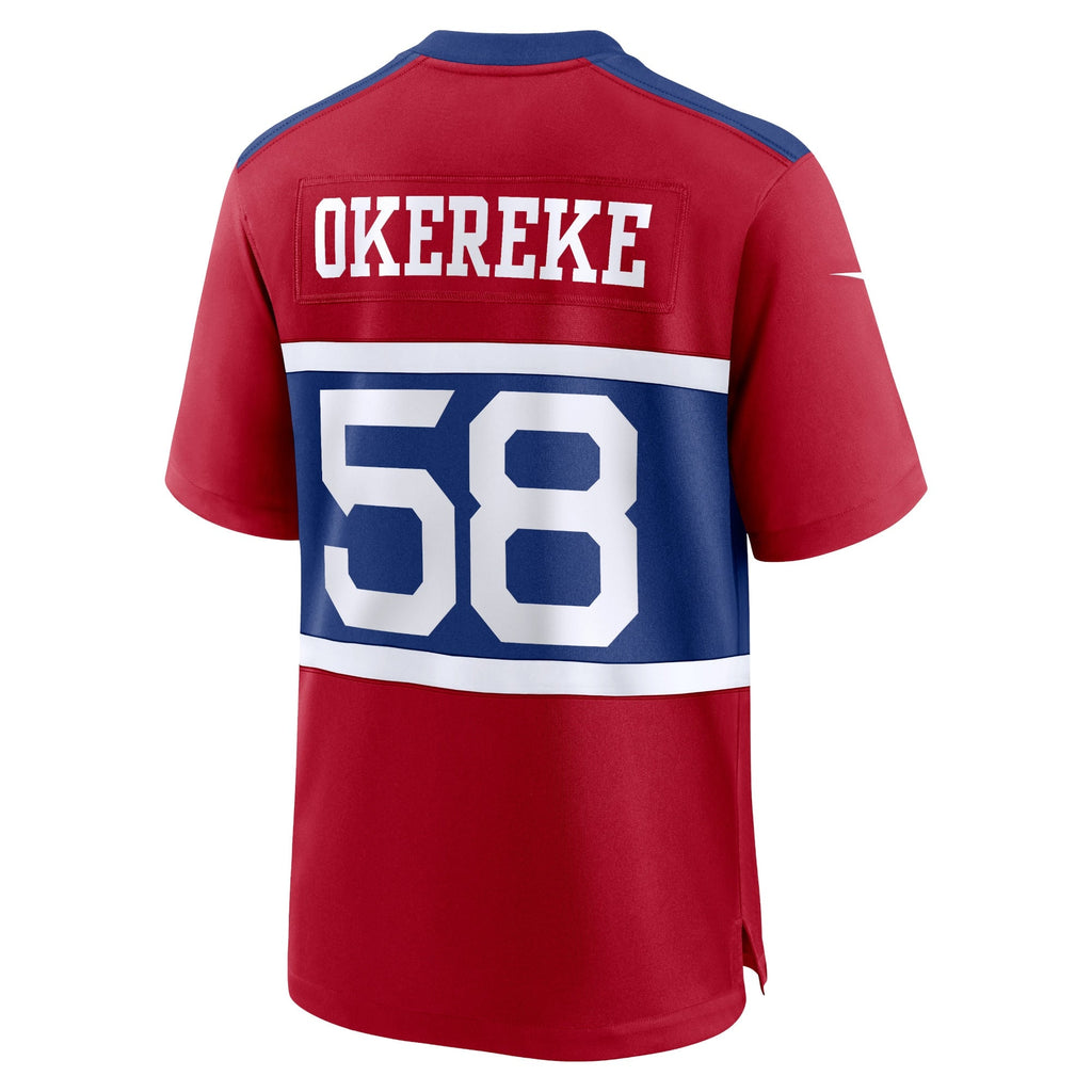 New York Giants Bobby Okereke Century Red Alternate Player Game Jersey