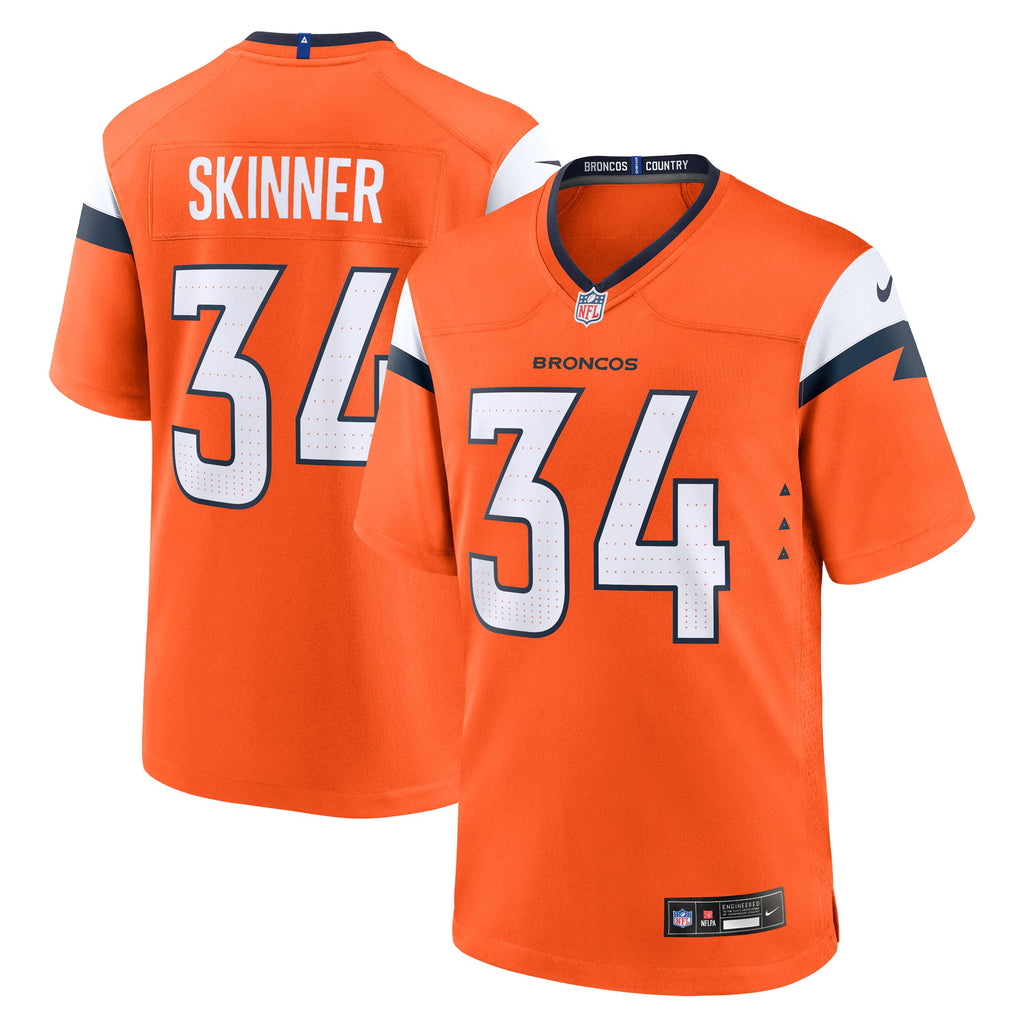 Denver Broncos JL Skinner Orange Team Game Jersey
