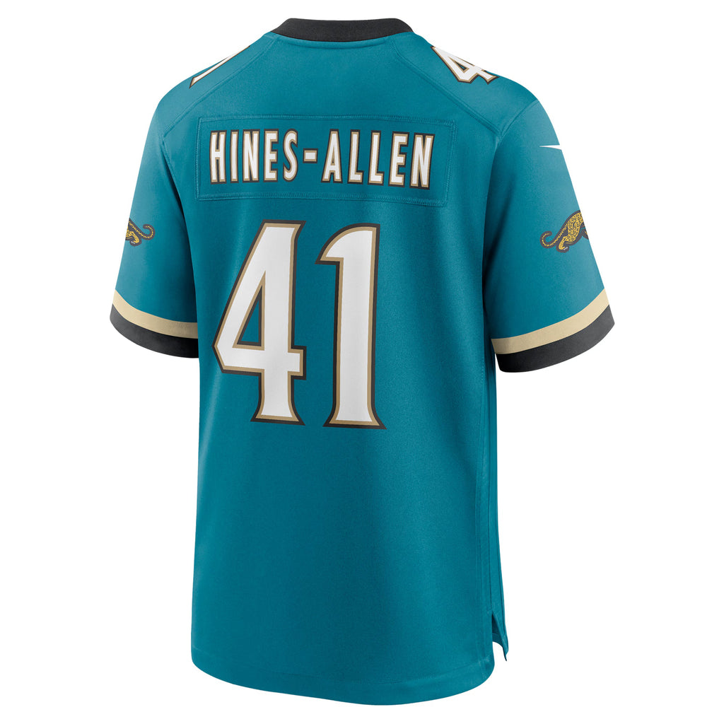 Jacksonville Jaguars Josh Hines-Allen Teal Prowler Throwback Player Game Jersey