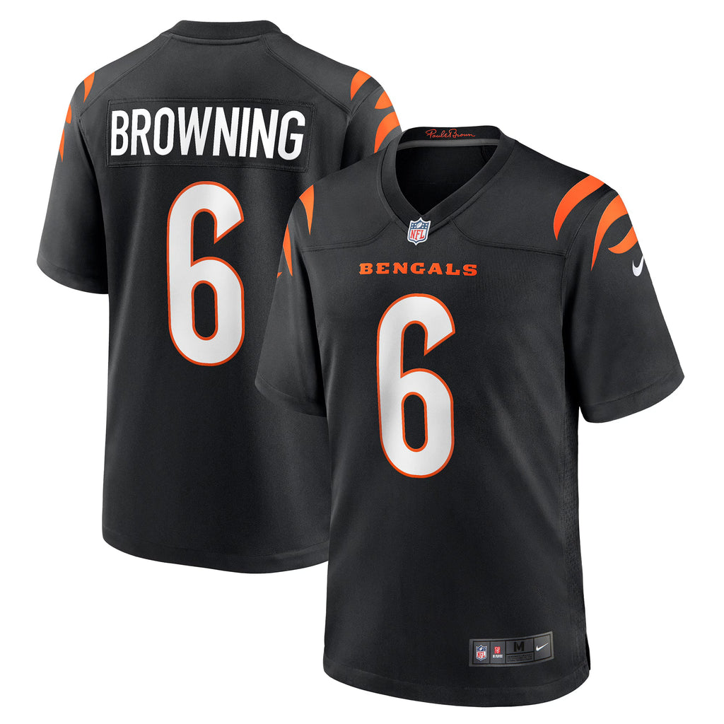 Cincinnati Bengals Jake Browning Black Game Jersey